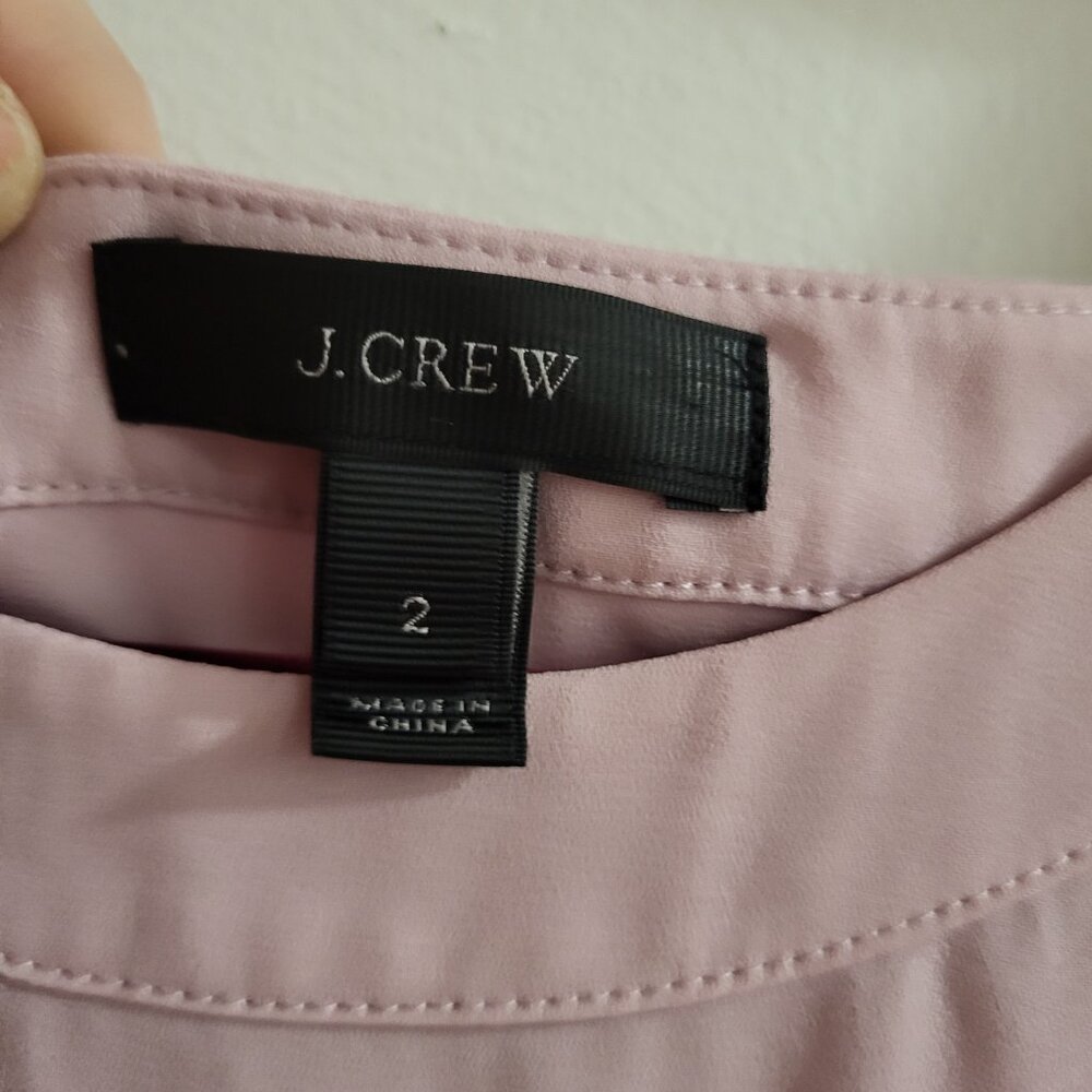 J.Crew Dusty Pink Sleeveless Blouse - Size 2 - Minimalist Workwear - Picture 4 of 5